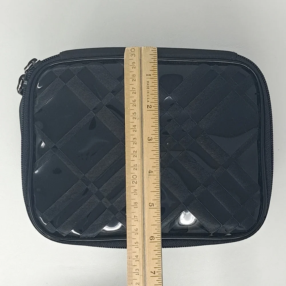 Burberry Fragrances Black  Zip Travel Pouch Toiletry Makeup Bag Small